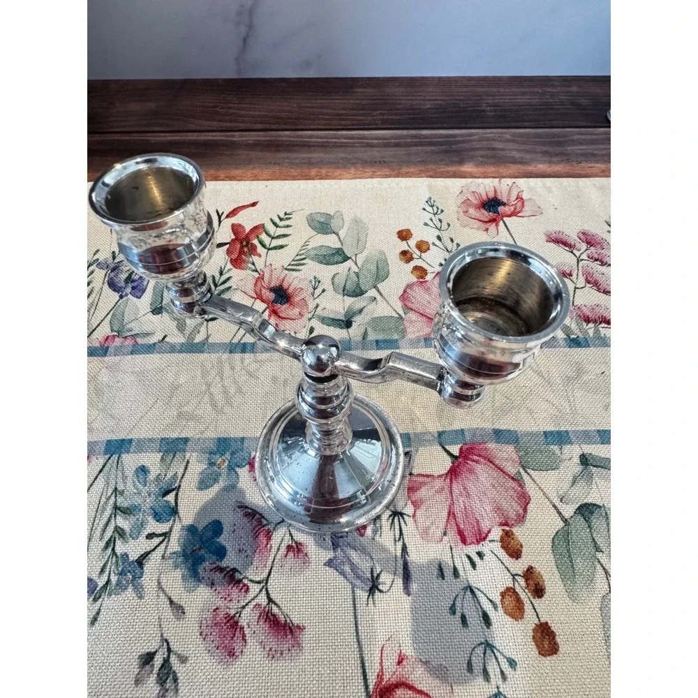Vintage Cut Glass Bowl Silverplated Rim,  candlestick‎ curated grouping